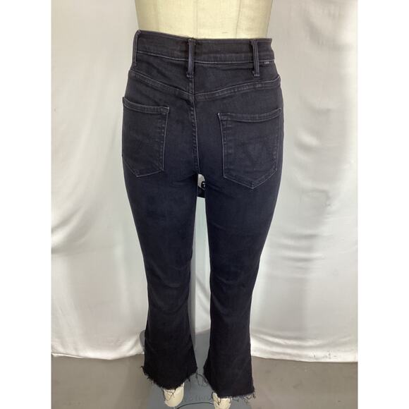 Mother "The Hustler" Ankle Fray Black Denim Jean Size 28 - Picture 3 of 4